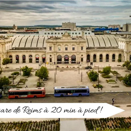 Apartment L'eclat Champenois - Terrasse-gare-arena *