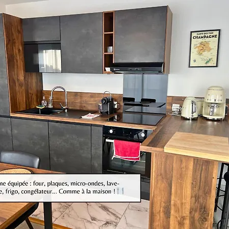 L'eclat Champenois - Terrasse-gare-arena Apartment Reims