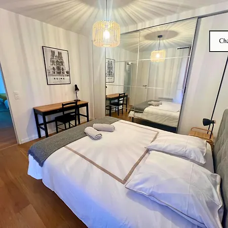 L'eclat Champenois - Terrasse-gare-arena Lejlighed Reims