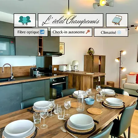 L'eclat Champenois - Terrasse-gare-arena Apartment Reims
