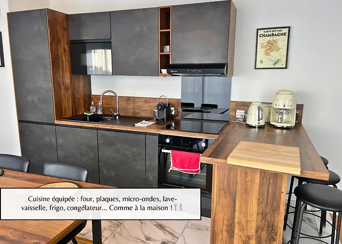 L'eclat Champenois - Terrasse-gare-arena Lejlighed Reims